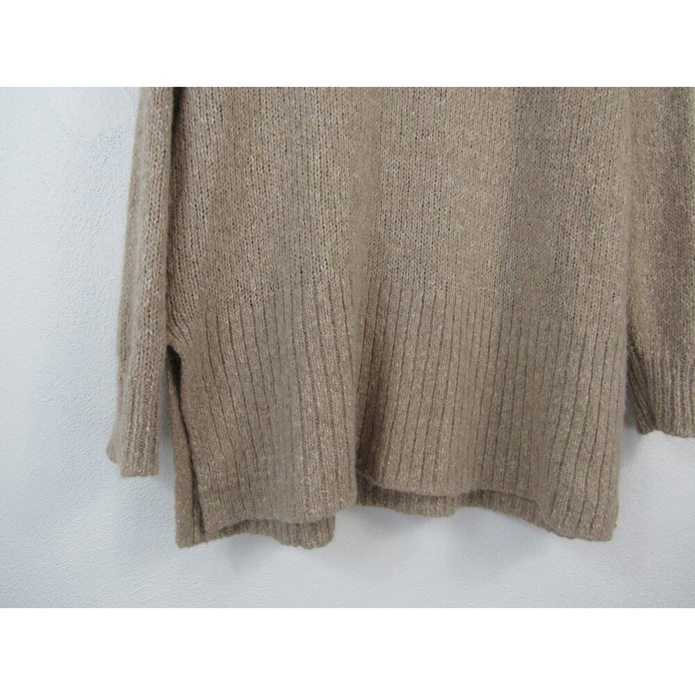 Madewell Small Baxter Sweater Tunic Tan Brown Open Knit Alpace Loungewear - Picture 3 of 8